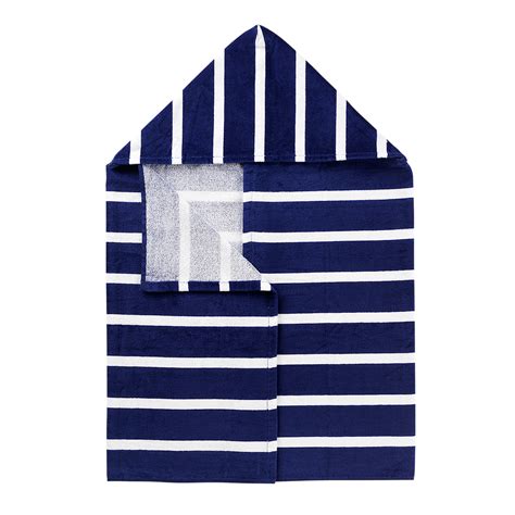 Personalized Hooded Beach Towel Navy