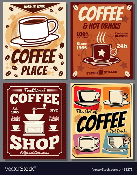 Poster Coffee Vintage Lukisan