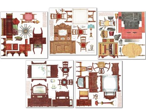 Paper Doll House Furniture Paper Doll Printable Digital Etsy