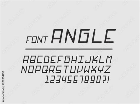 Angle Font Vector Alphabet Letters And Numbers Typeface Design