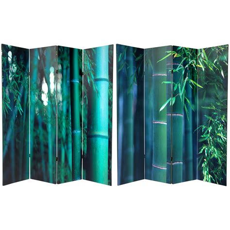 It can be used for separating a large living space, office, or dorm. Buy 6 ft. Tall Double Sided Bamboo Tree Canvas Room ...