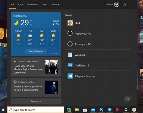 Microsoft Adjusts The Windows 10 Taskbar To Put Weather Tiles Into The
