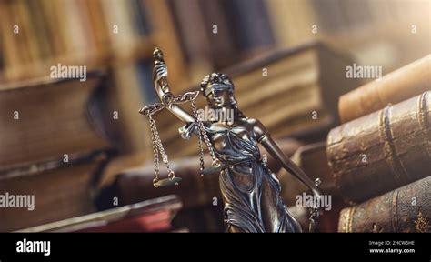 Lady Justice Statue In A Courtroom Stock Photo Alamy