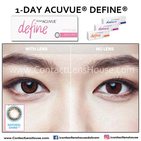 1 Day Acuvue Define Natural Shine Colored Contacts