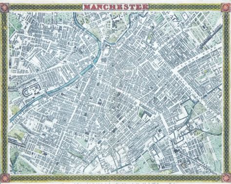 Antique Maps Of Manchester In Lancashire