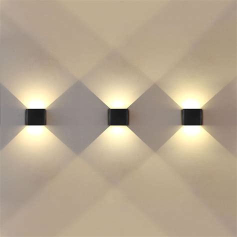 Square aluminum canopy with ez mount back. 12 LED Double Wall Light Up Down - Modern 6W 12 LED...