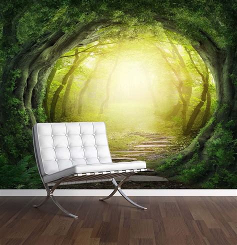 Enchanted Forest Wall Mural Photo Wallpaper Magic Fantasy World Trees