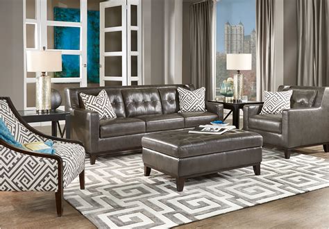 Living Room Ideas Grey Leather Sofa Elegant Gray Living Room Ideas For Amazing Home