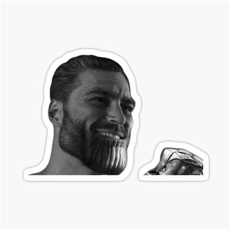 Gigachad Thanos Sticker By Texterous Redbubble