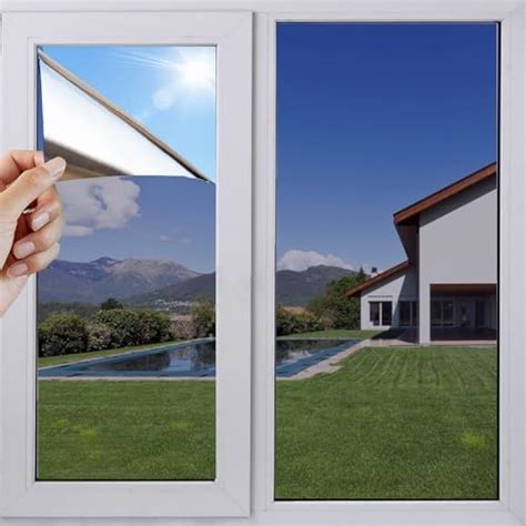 Silver Reflective Window Film Solar Control And Privacy Tint One Way