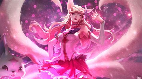 Anime Wallpaper Starguardian Ahri By Inubakaaa In Champions