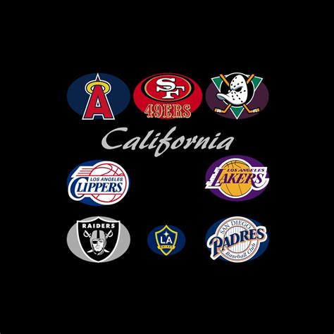 California Professional Sport Teams Collage Duvet Cover For Sale By