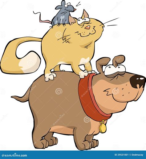 Dog Cat And Mouse Stock Vector Illustration Of Cartoon 29531001