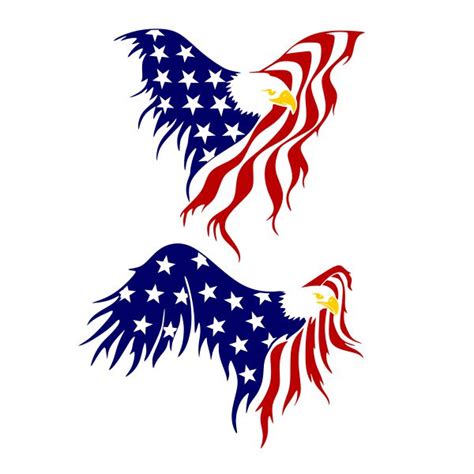 American Flag Eagle Cuttable Design