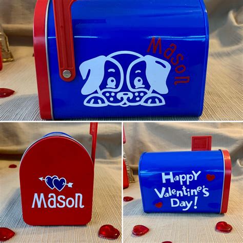 Personalized Valentine Mini Tin Mailbox Can Customize Etsy