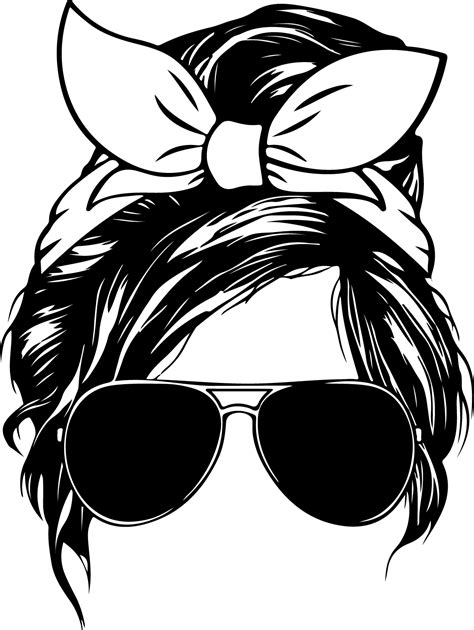 Messy Bun Messy Bun Svg Messy Hair Svg Mom Life Svg Png Inspire