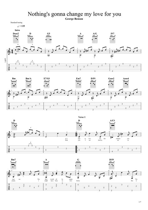 Nothings Gonna Change My Love For You Arr Carolina Díez Sheet Music