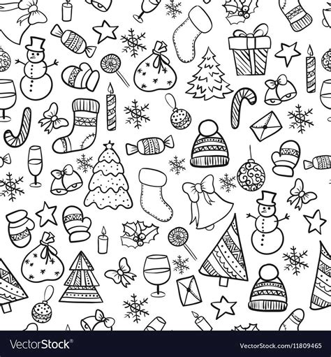 Christmas Doodle Christmas Vectors Christmas Pattern Christmas Doodles