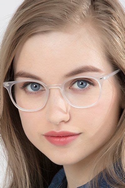 Hubris Frosted Oval Frames With Cool Vibe Eyebuydirect Clear Glasses Frames Clear Glasses