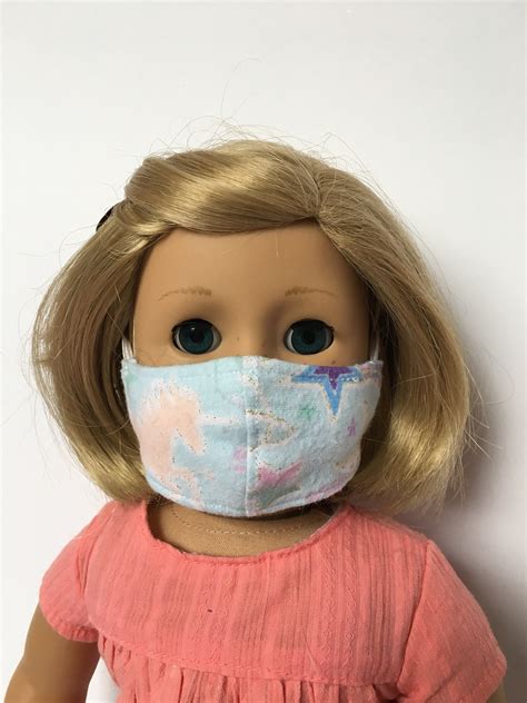 Fits American Girl Doll Face Masks Sparkly Unicorn Mask Etsy