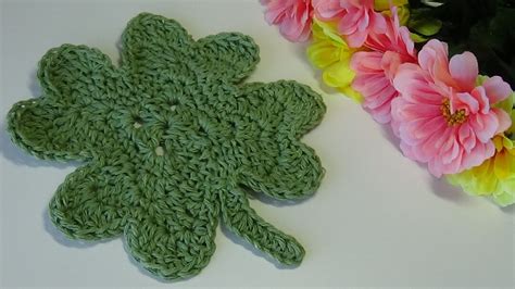Crochet Four Leaf Clover Dishcloth Pattern Pdf Etsy