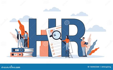 Human Resources And Recruitment Web Banner Concept Stock Vector