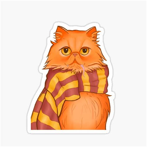 Crookshanks And Wormtail Sticker By Bree Louisa Redbubble