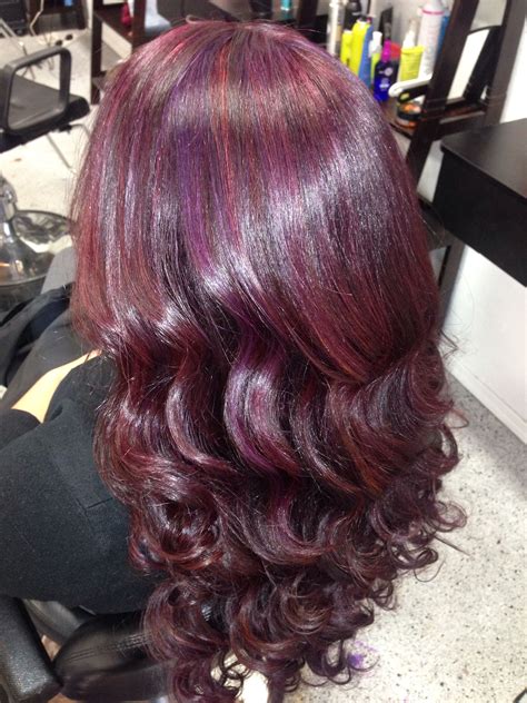 Beautiful Shade Of Purple And Red ️ Medium Hair Styles Vintage