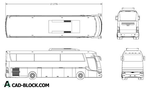 Cad Tourist Bus Dwg Free Cad Blocks