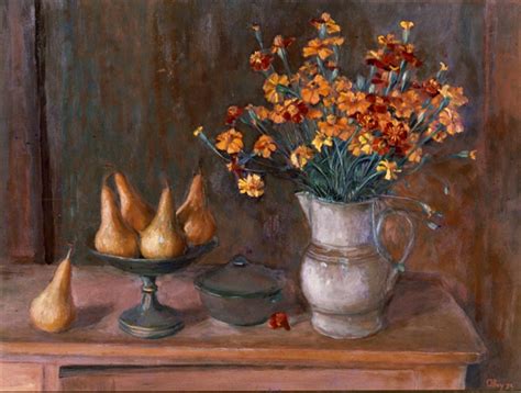 French Marigolds And Pears Margaret Olley 1973 5 Ehive