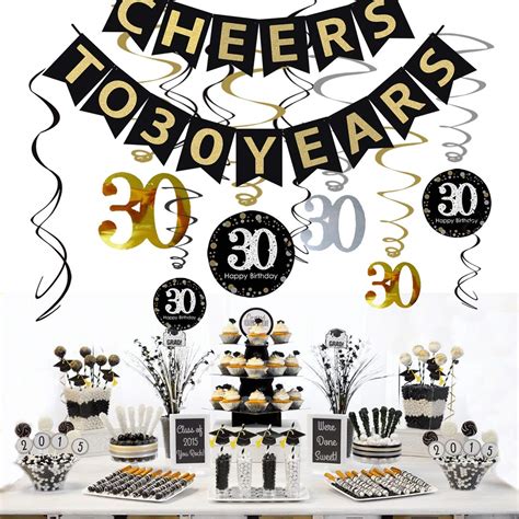 Buy Jevenis 30th Birthday Party Decorations Cheers To 30 Years Banner