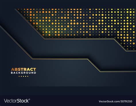 Dark Abstract Background With Overlap Layers Vector Image