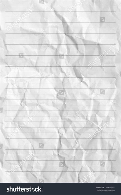 Handmade White Line Crumpled Paper Texture Stock Illustration 132813494