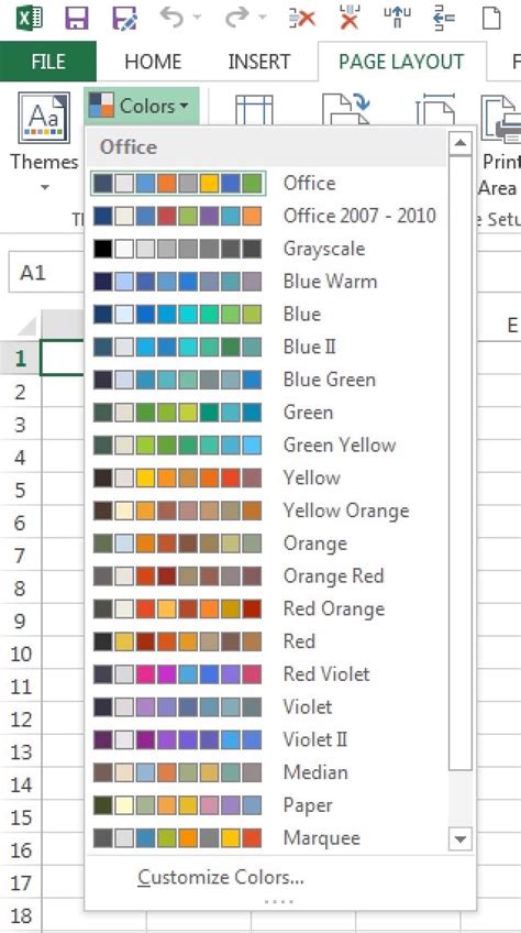 150 Color Palettes For Excel Policyviz