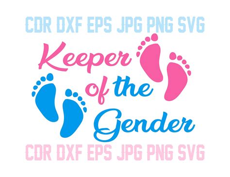Keeper Of The Gender Svg Cut File Instant Download Gender Etsy Ireland