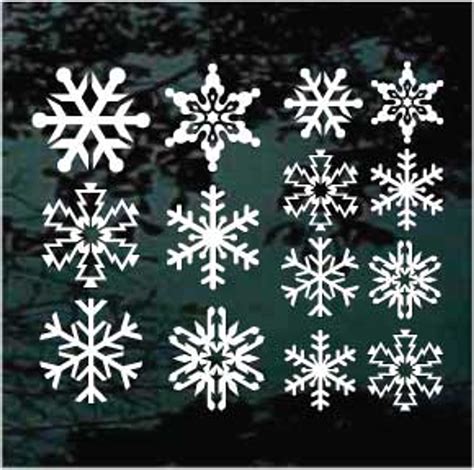 Assorted Snowflakes Decals And Window Stickers Decal Junky