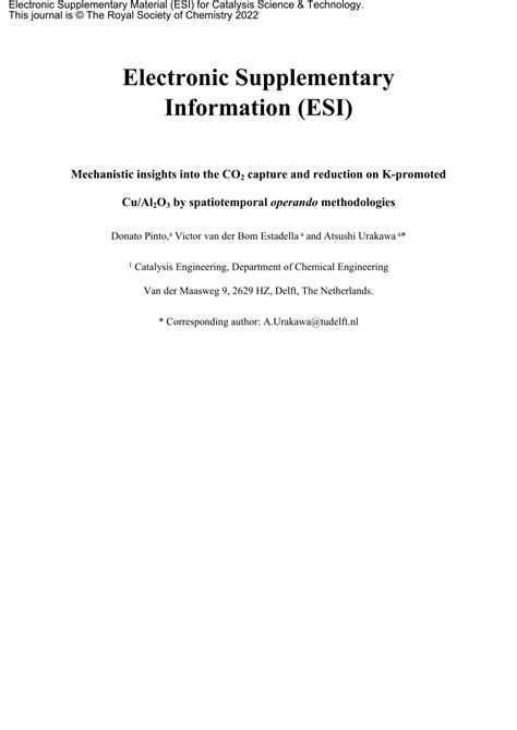 PDF Mechanistic Insights Into The CO 2 Capture And Reduction On K Promoted Cu Al 2 O 3 By