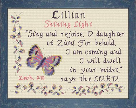 Name Blessings Lillian Personalized Names With Meanings And Bible