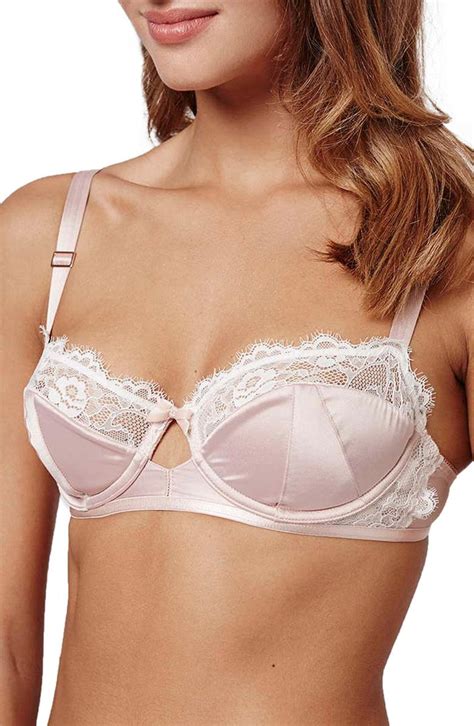 topshop sandy satin and lace underwire balconette bra nordstrom