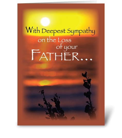 Father Sympathy Sunset Send This Greeting Card Designed By Sandra