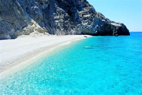 Lefkada Egremni Beach Lefkada Nature Travel Greece