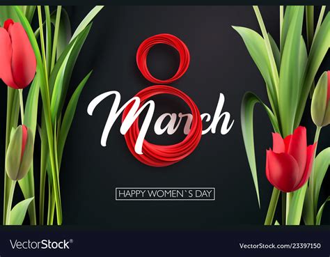 Banner For International Womens Day 8 March Vector Image