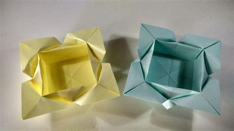 Como Hacer Una Caja De Papel Sin Tijeras Ni Pegamento Origami Muy