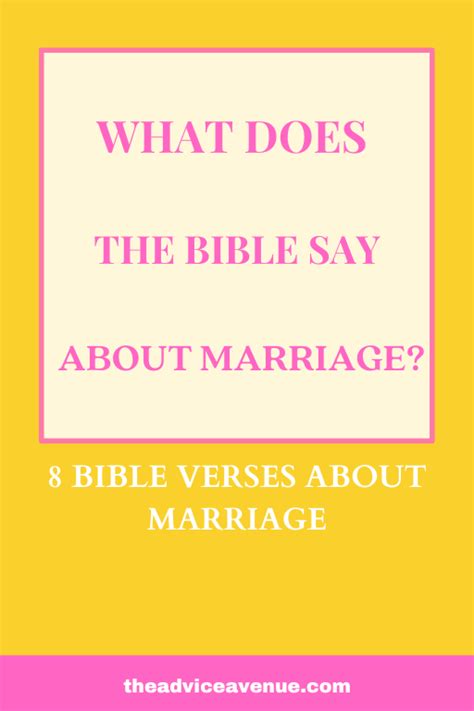 What Does The Bible Say About Marriage The Advice Avenue