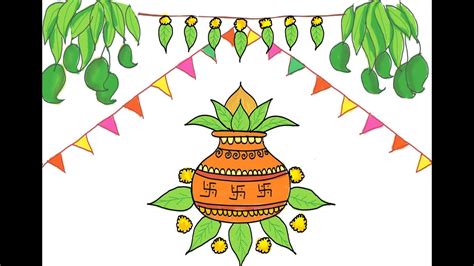 If you consider that any of the materials violates your rights, and you do not want your material to be displayed on this. Ugadi festival drawing | How to draw Happy Ugadi festival ...