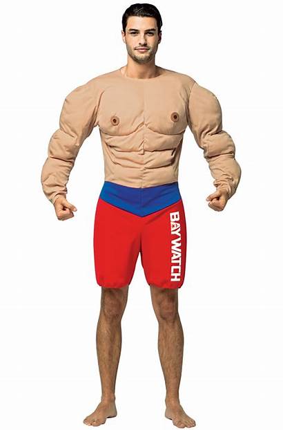 Baywatch Costume Lifeguard Muscles Suit Adult Purecostumes