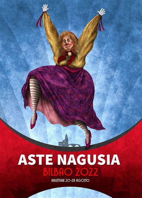 The Poster For Aste Nagusia Shows A Woman In A Purple Dress With Her
