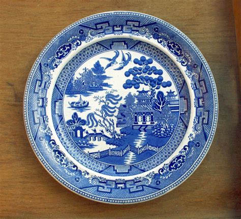 Antique Victorian Wedgwood And Co Willow Pattern Dinner Plate Etsy Uk