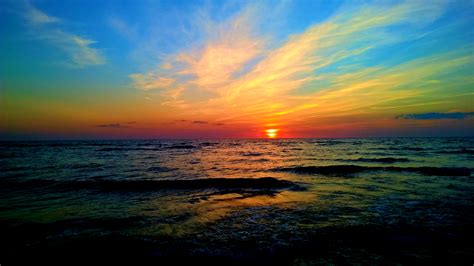 Free Images : beach, sea, coast, water, ocean, horizon, cloud, sky, sun, sunrise, sunset ...