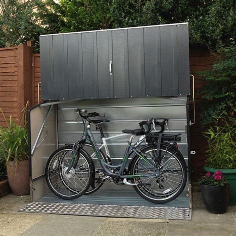 64 X 29 Trimetals Protectacycle Metal Bike Shed With Ramp
